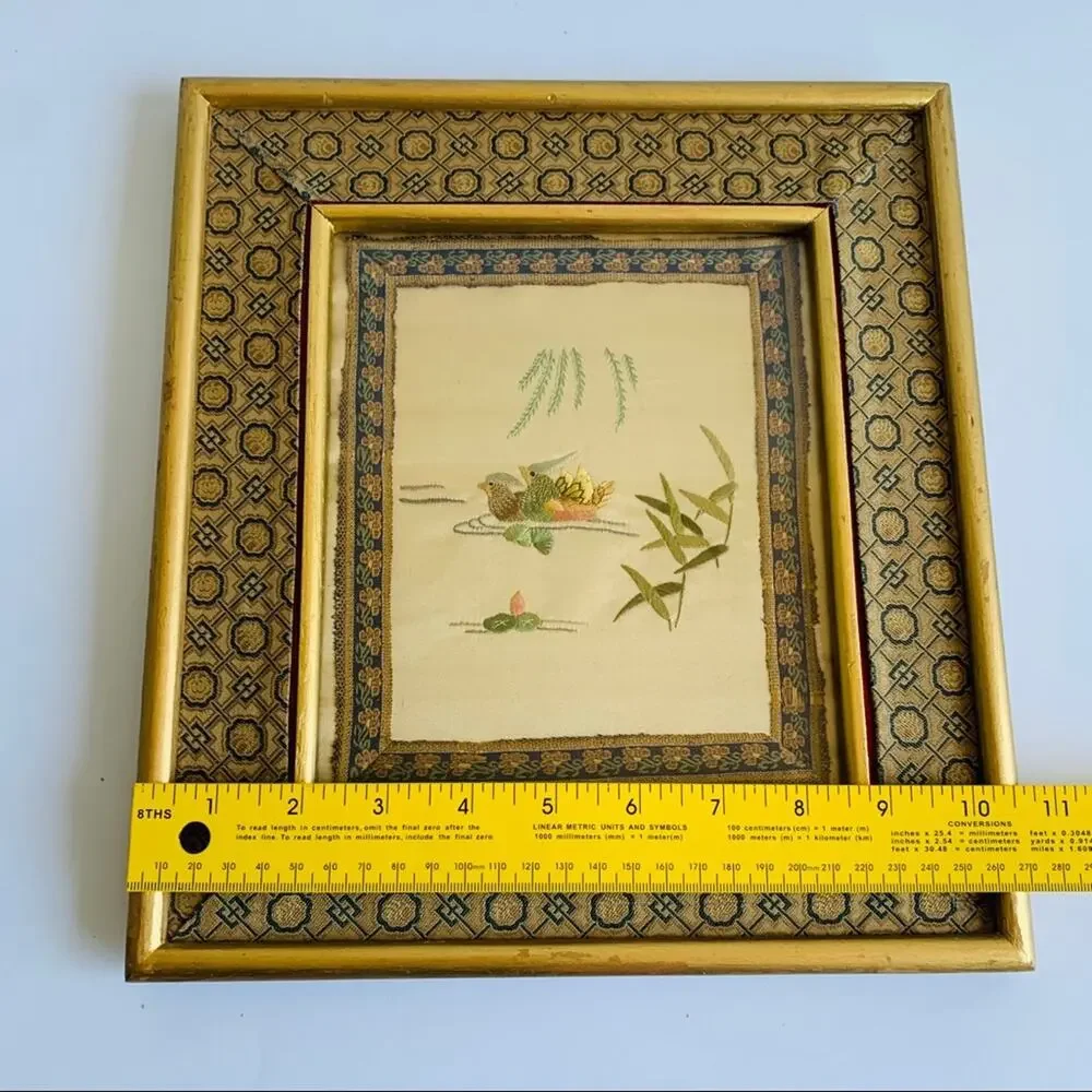Vintage Chinese Silk Brand Embroidery Art